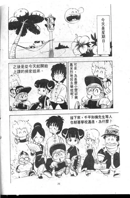 Chapitre 10 — Dr. Slump Vol. 10 — 摘氏一家来了 — page 36