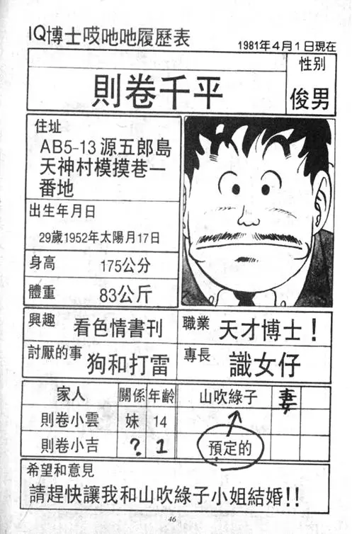 Chapitre 4 — Dr. Slump Vol. 4 — 快乐的千平 — page 46