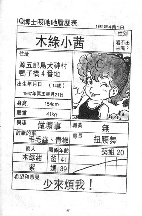 Chapitre 4 — Dr. Slump Vol. 4 — 快乐的千平 — page 88