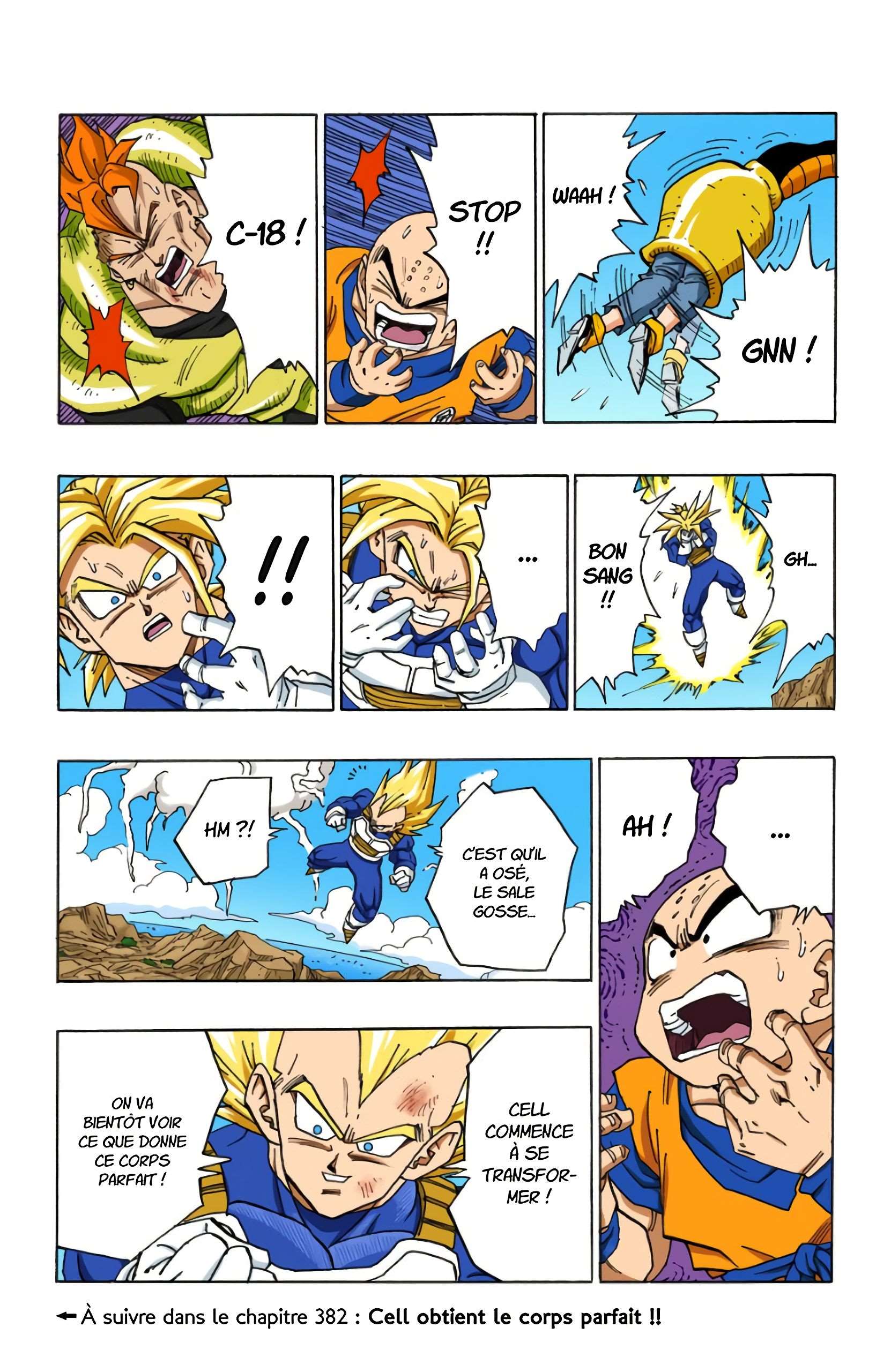 Chapitre 381 — Cell sauvé par la curiosité de Végéta — page 15