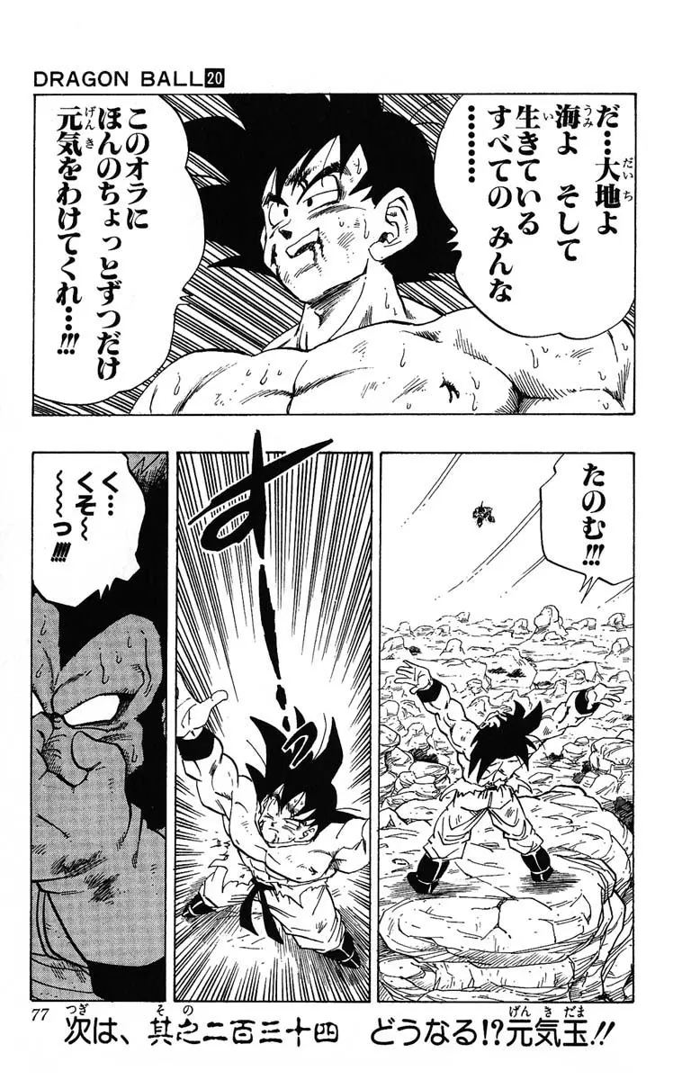 Chapitre 20 — Dragon Ball (Édition Japonaise) Vol. 20 — page 77