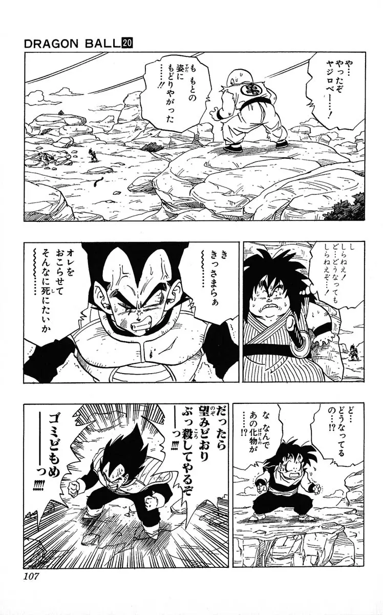Chapitre 20 — Dragon Ball (Édition Japonaise) Vol. 20 — page 107