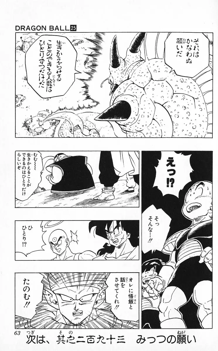 Chapitre 25 — Dragon Ball (Édition Japonaise) Vol. 25 — page 62