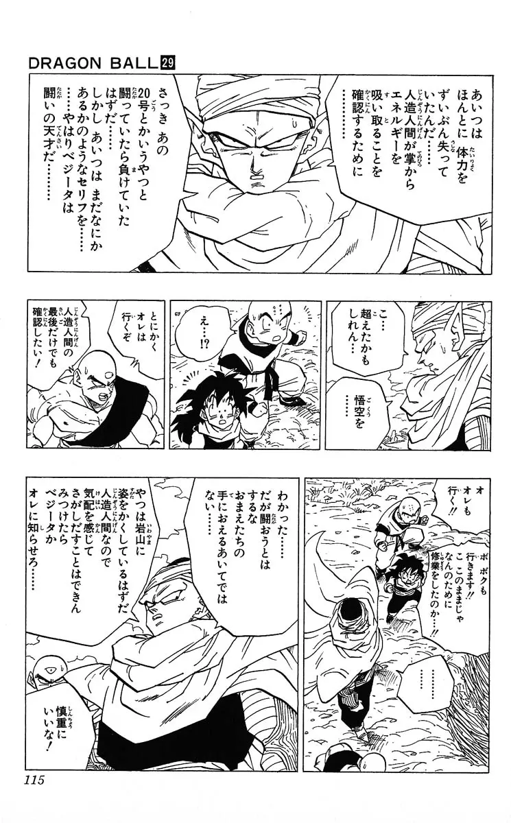 Chapitre 29 — Dragon Ball (Édition Japonaise) Vol. 29 — page 115