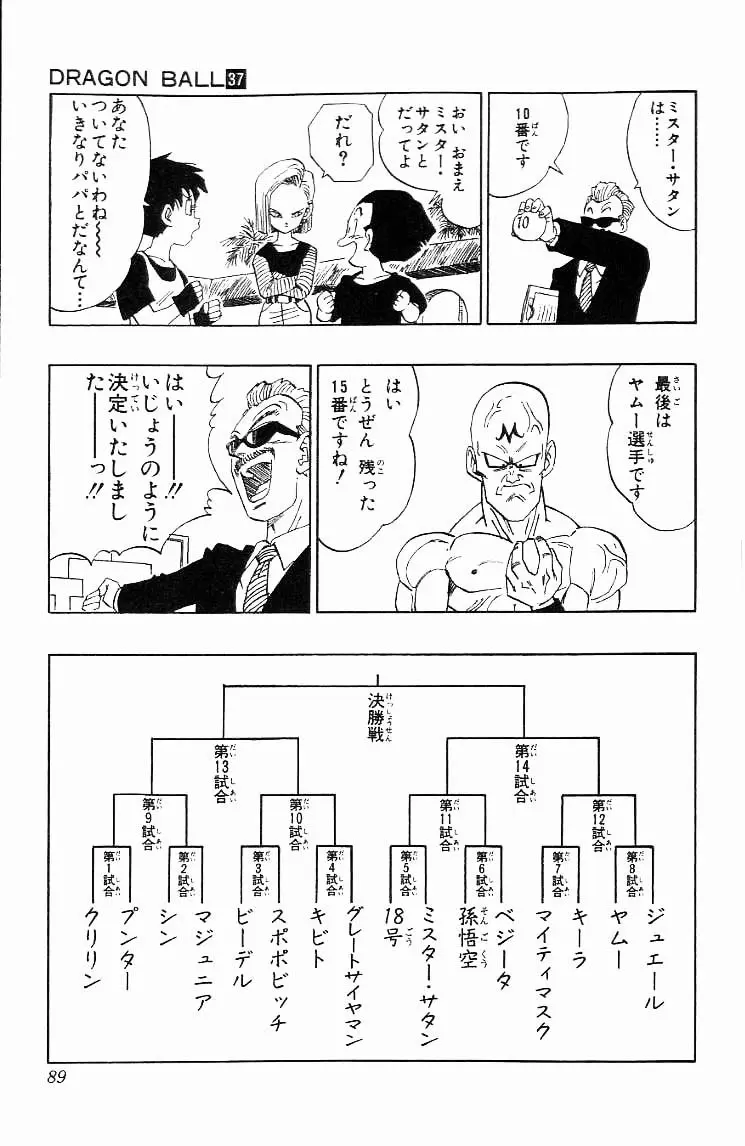 Chapitre 37 — Dragon Ball (Édition Japonaise) Vol. 37 — page 89