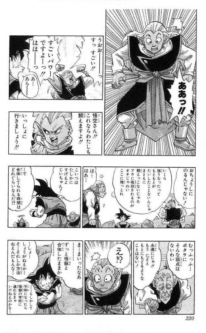 Chapitre 41 — Dragon Ball (Édition Japonaise) Vol. 41 — page 221