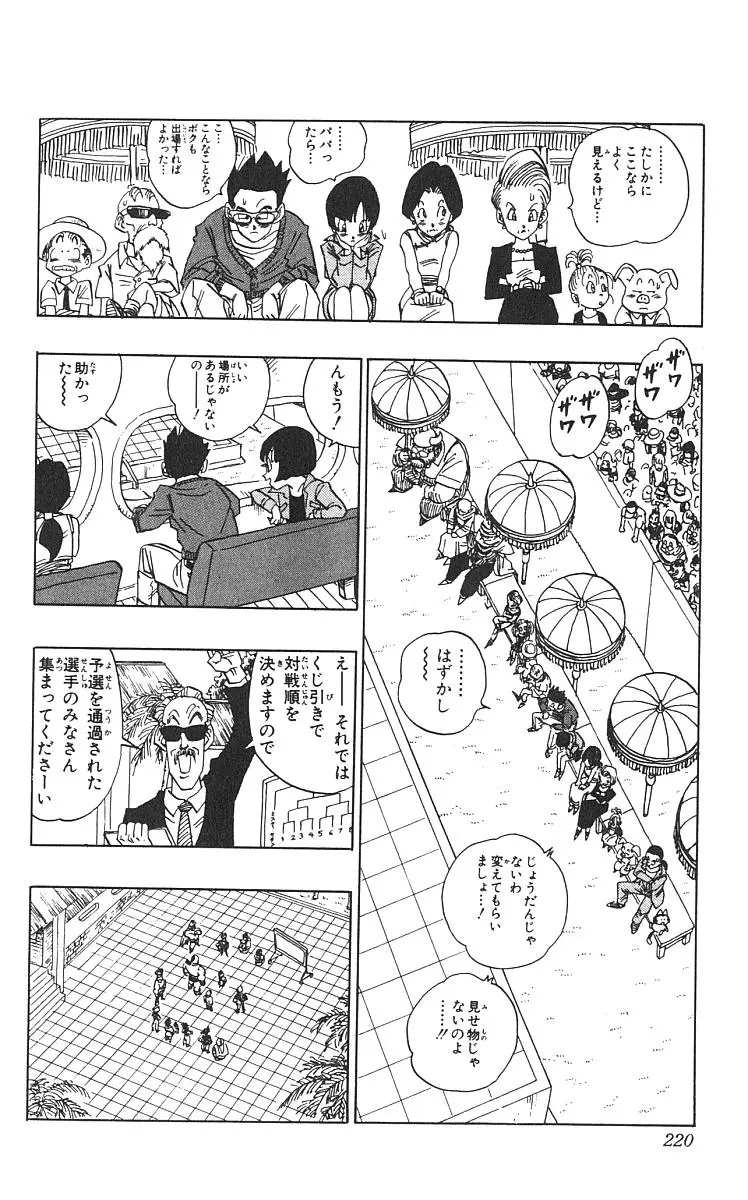Chapitre 42 — Dragon Ball (Édition Japonaise) Vol. 42 — page 221