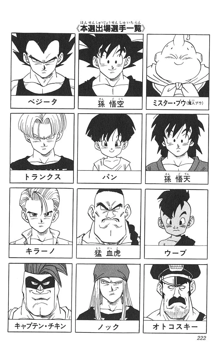 Chapitre 42 — Dragon Ball (Édition Japonaise) Vol. 42 — page 223