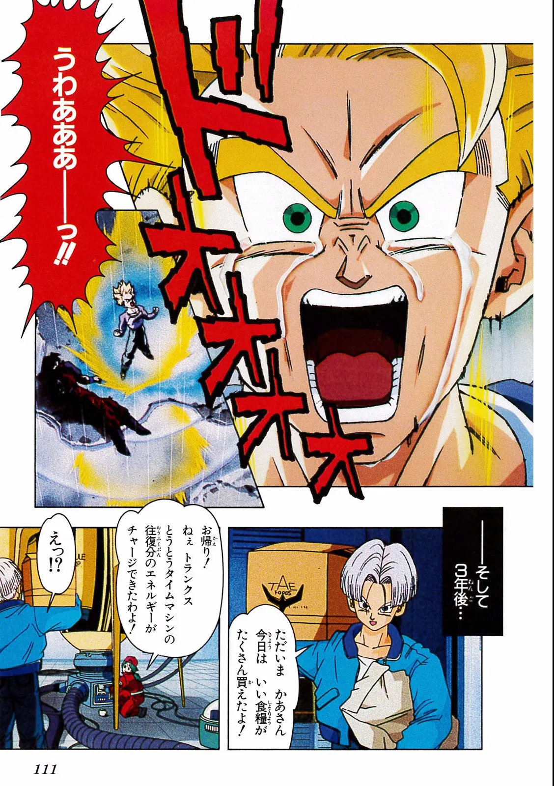 Chapitre 19 — Dragon Ball Film Anime Comics 19 : Z-TVSP2 絶望への反抗!! 残された超戦士・悟飯とトランクス — page 107