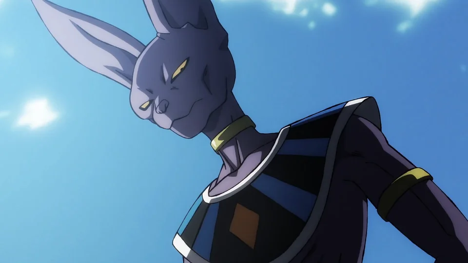 Beerus apparaît devant Vegeta, à 04:00